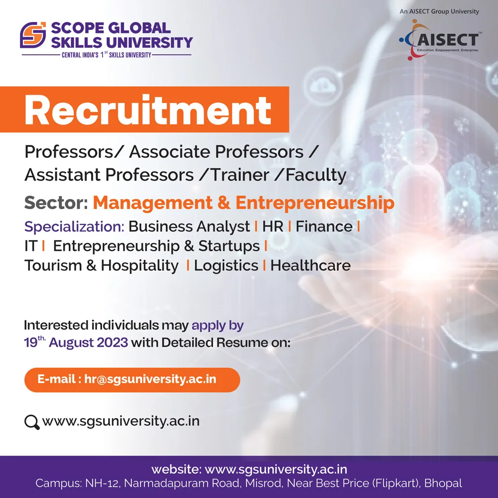 SGSU Recruitment - Management & Entrepreneurship